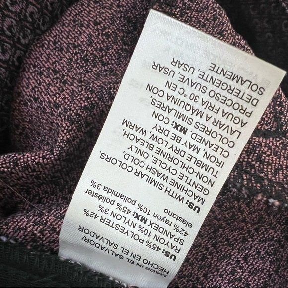 Chico's Black and Purple Patterned Pants Women’s 4 Haunted Mansion Vibes - Picture 3 of 3